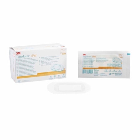 3M Tegaderm Transparent Film Dressing with Pad 2-3/8 X 4 Inch Frame Style Delivery Rectangle Sterile, 200PK 3584